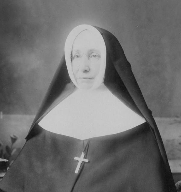 Titre original :  Mère St-Joseph (Edwige/Hedwige Buisson). Image courtesy of Archives Centrales des Soeurs de l’Assomption de la Sainte Vierge, Nicolet, Quebec. 