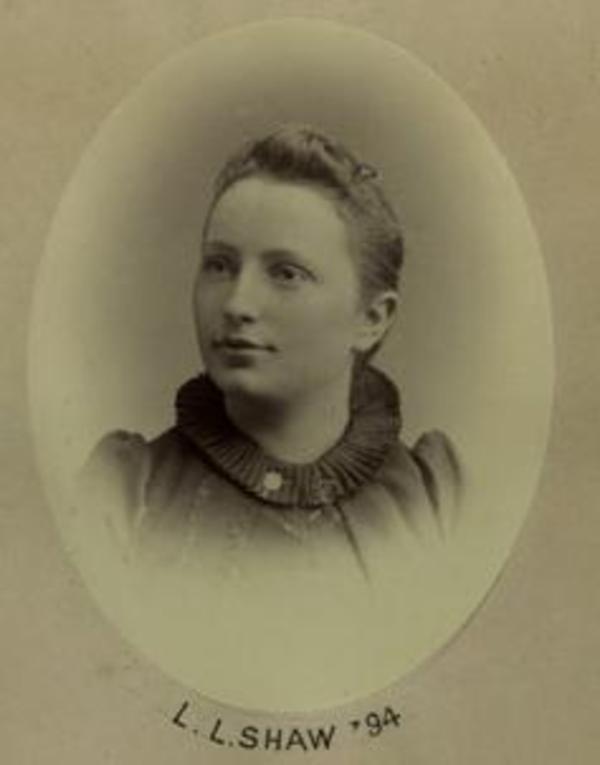 Original title:  Loretta Leonard Shaw. 1894 Recipient of: J.D. Hazen Prize in English 1891; Douglas Gold Medal 1894