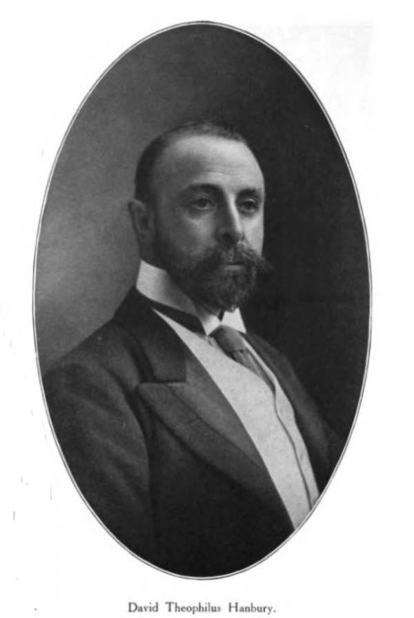 Titre original :  David Theophilus Hanbury - The Hanbury family by A. Audry Locke. A. L. Humphreys, 1916. From HathiTrust, digitized by Google, original held at the University of Michigan. https://hdl.handle.net/2027/mdp.39015025922660 