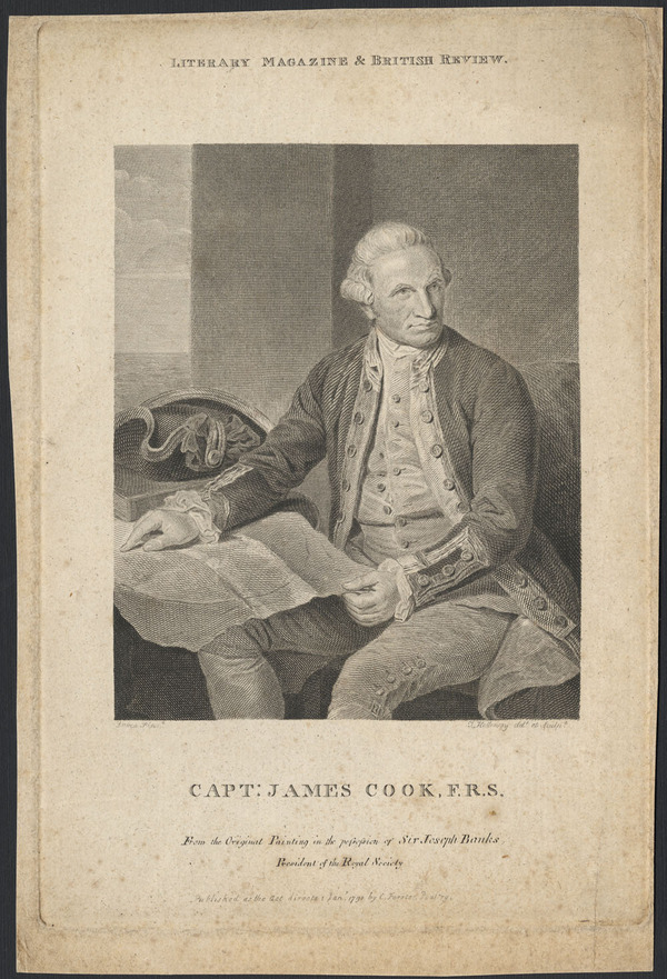 Titre original :  Capt. James Cook from an original painting of Sir Joseph Banks. 