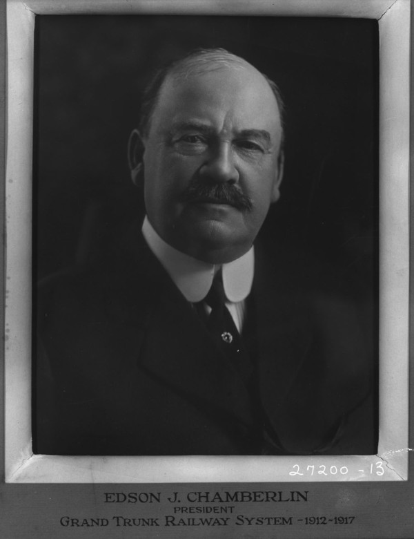 Original title:  Edson J. Chamberlin - President - Grand Trunk Railway System, 1912-1917. 