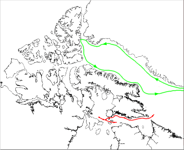 Titre original :  Baffin and Bylot Voyage Routes